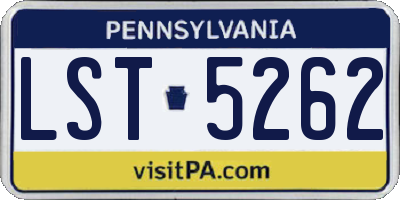 PA license plate LST5262