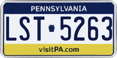PA license plate LST5263