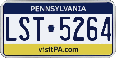 PA license plate LST5264
