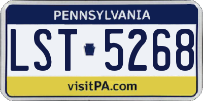 PA license plate LST5268
