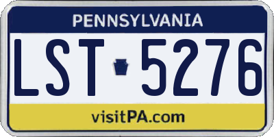PA license plate LST5276