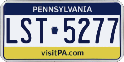PA license plate LST5277