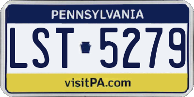 PA license plate LST5279