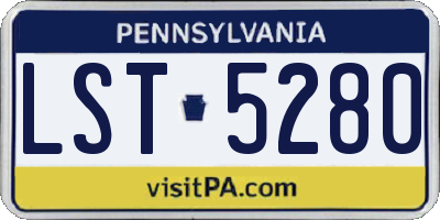 PA license plate LST5280