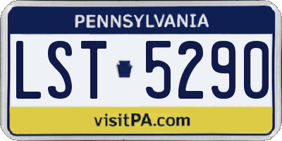 PA license plate LST5290