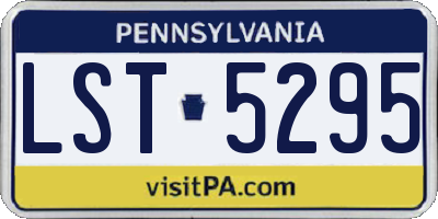 PA license plate LST5295
