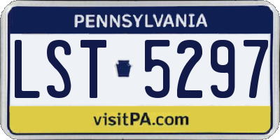 PA license plate LST5297