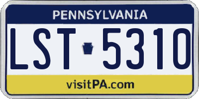 PA license plate LST5310