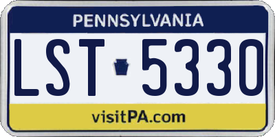 PA license plate LST5330