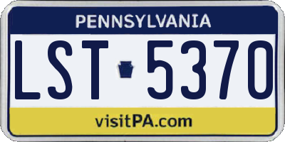 PA license plate LST5370