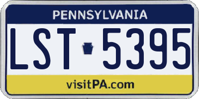 PA license plate LST5395