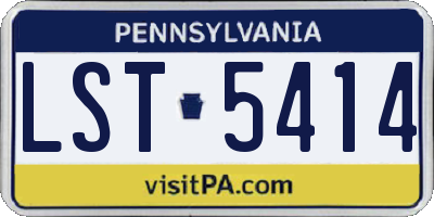 PA license plate LST5414