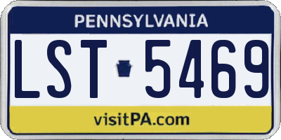 PA license plate LST5469