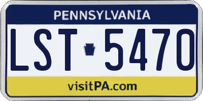 PA license plate LST5470