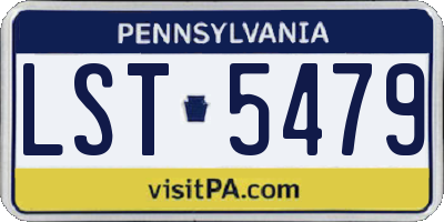 PA license plate LST5479