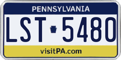 PA license plate LST5480
