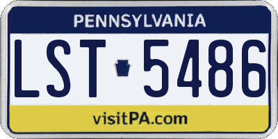 PA license plate LST5486