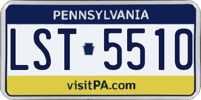 PA license plate LST5510