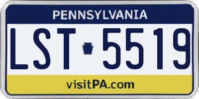 PA license plate LST5519