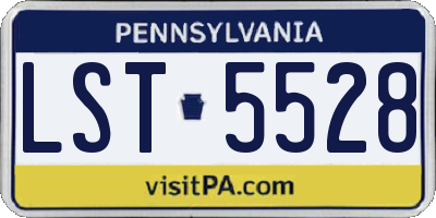PA license plate LST5528