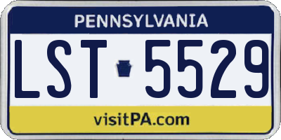 PA license plate LST5529