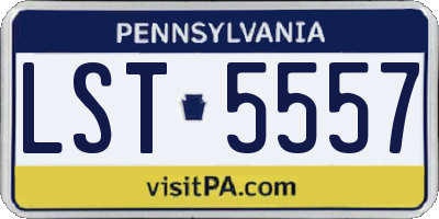 PA license plate LST5557