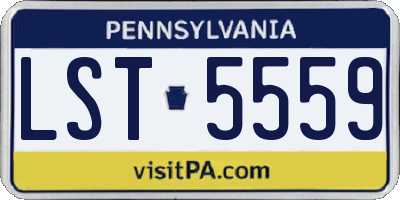 PA license plate LST5559