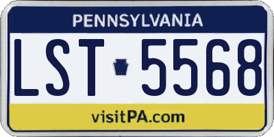 PA license plate LST5568