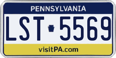 PA license plate LST5569