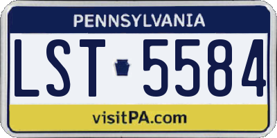 PA license plate LST5584