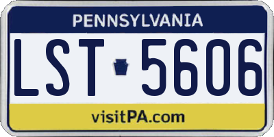 PA license plate LST5606