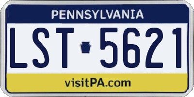 PA license plate LST5621