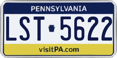 PA license plate LST5622
