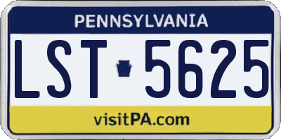 PA license plate LST5625