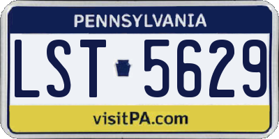PA license plate LST5629