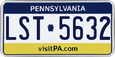 PA license plate LST5632