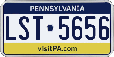 PA license plate LST5656
