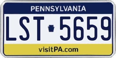 PA license plate LST5659