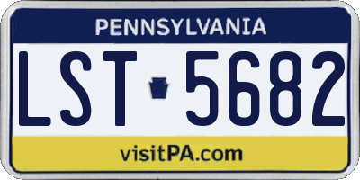 PA license plate LST5682