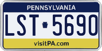 PA license plate LST5690