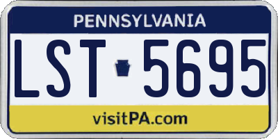 PA license plate LST5695