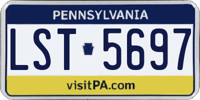 PA license plate LST5697