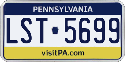 PA license plate LST5699