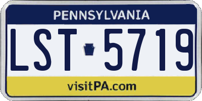PA license plate LST5719