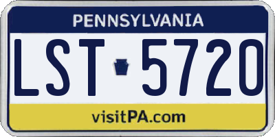 PA license plate LST5720