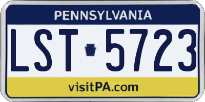 PA license plate LST5723