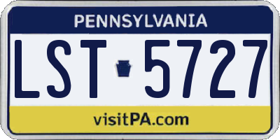 PA license plate LST5727