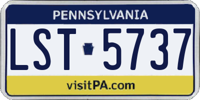 PA license plate LST5737