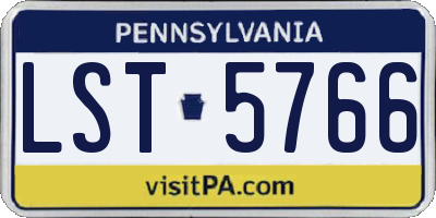 PA license plate LST5766