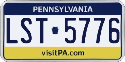 PA license plate LST5776